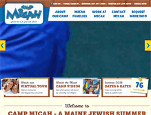 Tablet Screenshot of campmicah.com